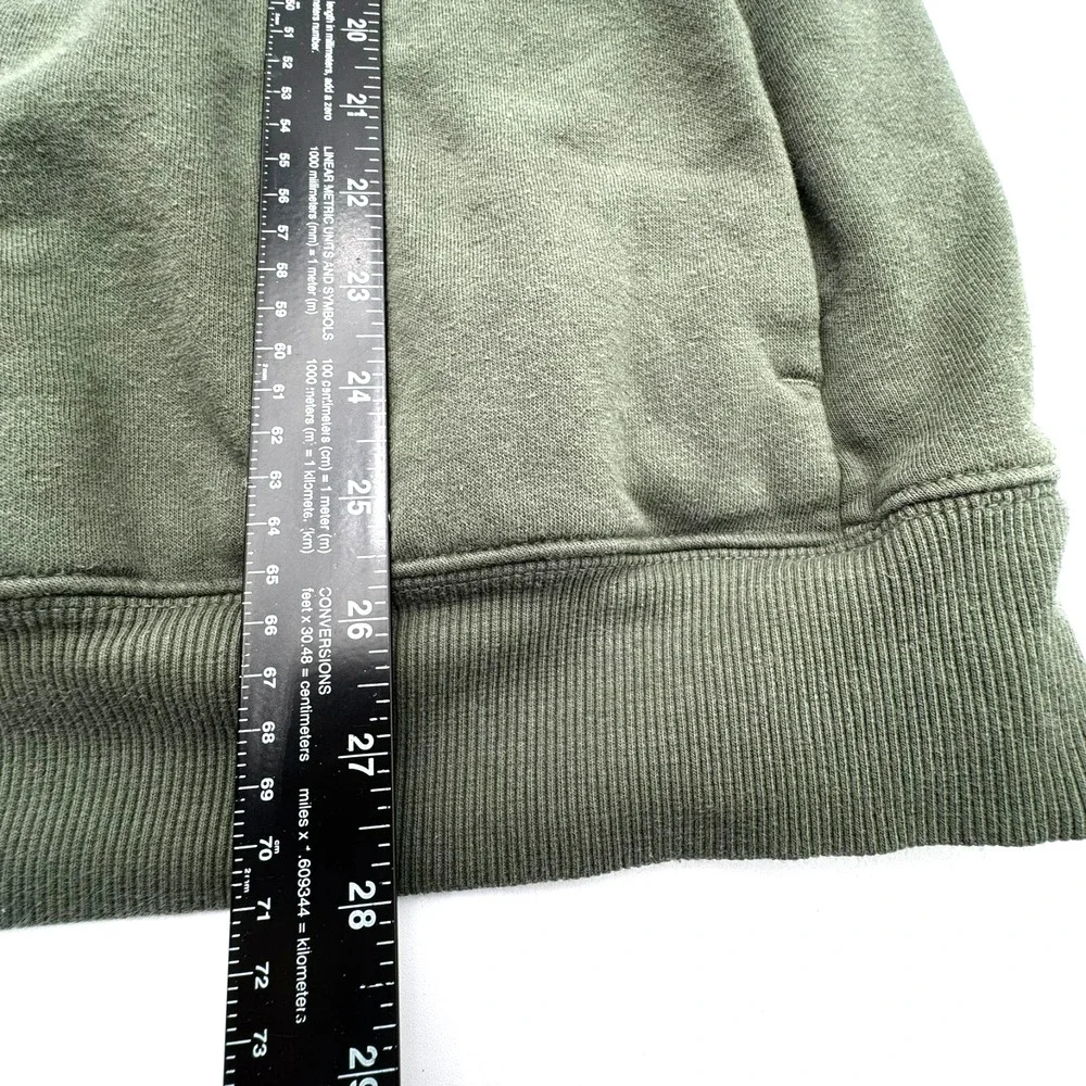 THE NORTH FACE Mens XL Green Pullover Sweatshirt Hoodie Sideways Logo Athleisure